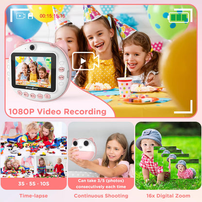 HelloBaby Instant Print Kids Camera - Pink