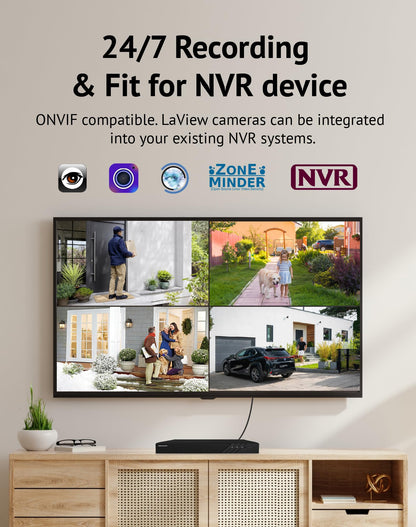 LaView 3K Outdoor Security Cameras with AI Detection