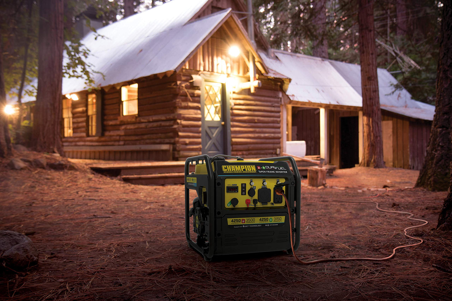 Champion Power Equipment 4250-Watt Dual Fuel RV Ready Portable Open Frame Inverter Generator with Quiet Technology