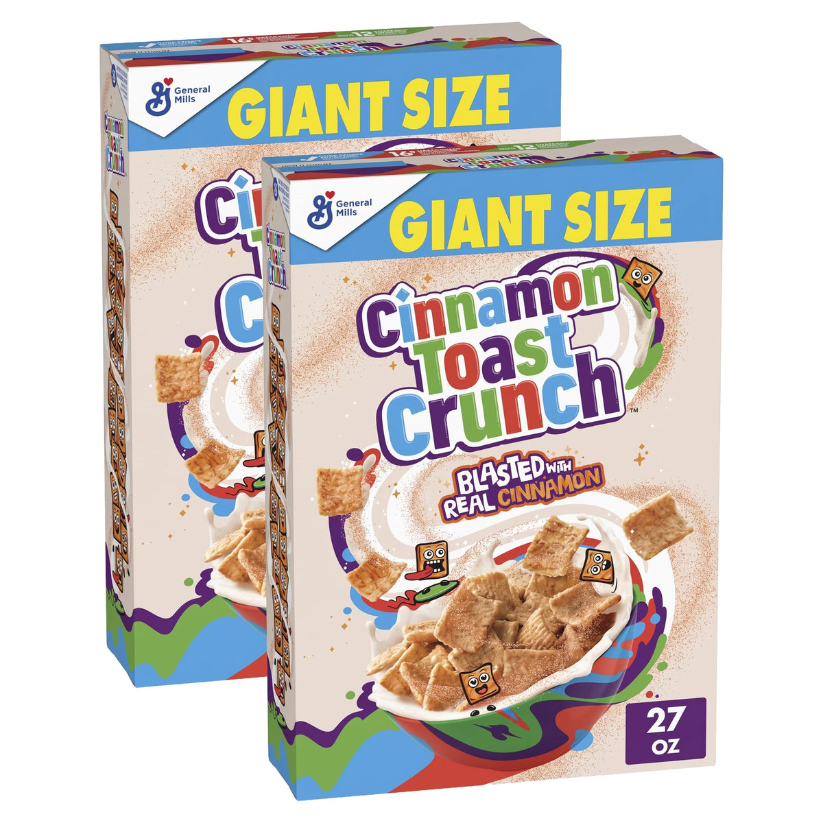 2 Pack Cinnamon Toast Crunch Giant Size Cereal (OU-D)