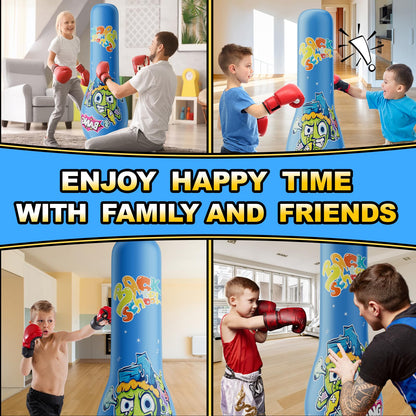 Inflatable Kids Punching Bag for Ages 3-12