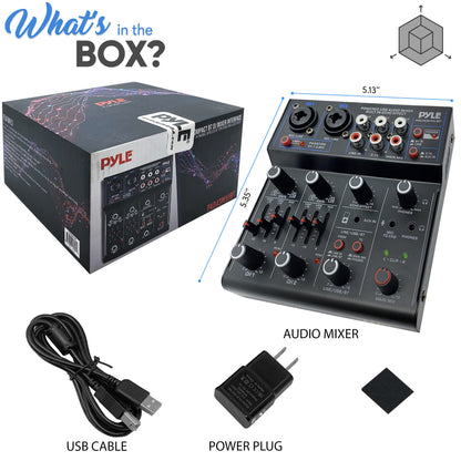 Pyle Wireless DJ Audio Mixer with Bluetooth