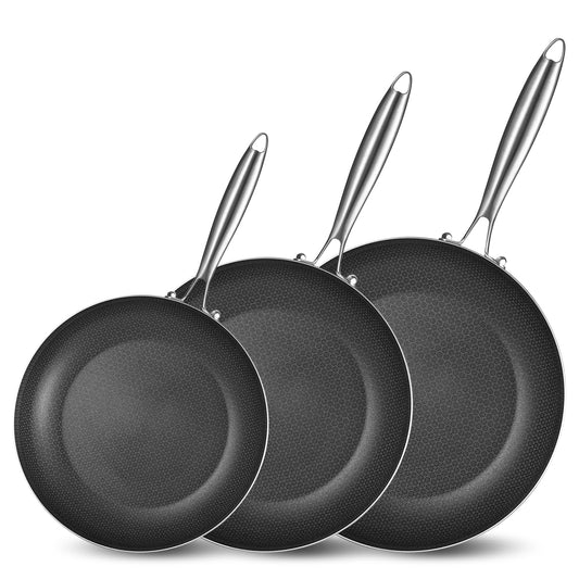 Tri-Ply Stainless Steel Non-Stick Sauté Pan Set