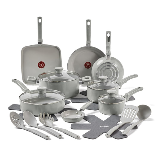 20-Piece T-fal Non-Stick Cookware Set