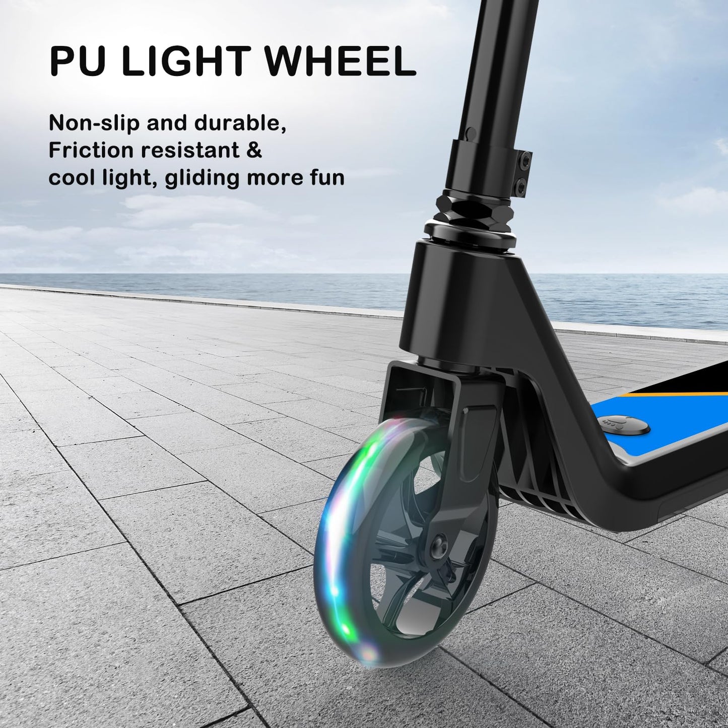 Kids Electric Scooter with Adjustable Speed & Lights