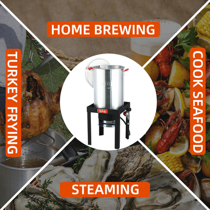 30QT 50,000 BTU Fryer with Propane Burner.