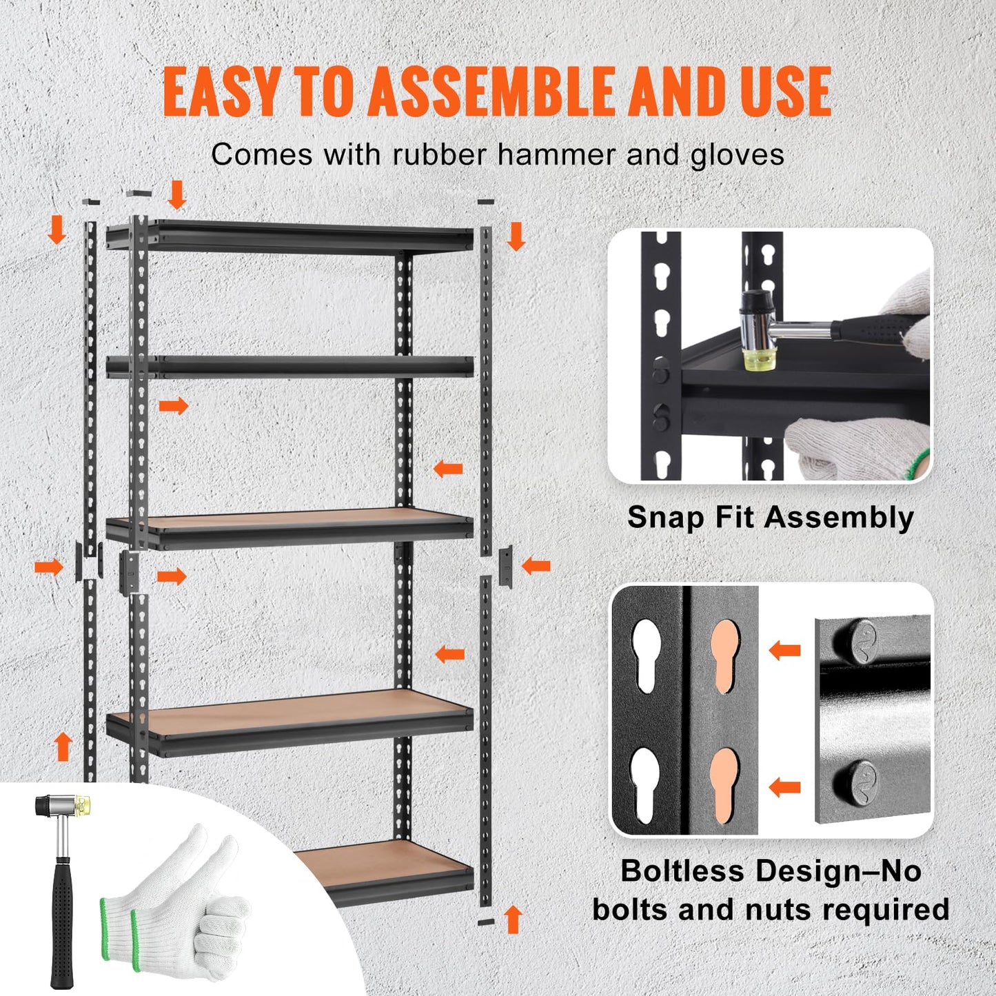 VEVOR 5-Tier Heavy Duty Storage Shelving Unit