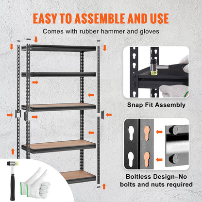 VEVOR 5-Tier Heavy Duty Storage Shelving Unit