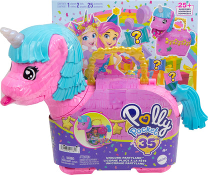 Polly Pocket Unicorn Partyland Playset with Pets