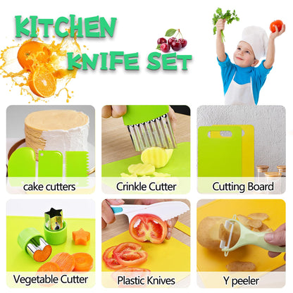 Kids Kitchen Knife Set with Cutting Board