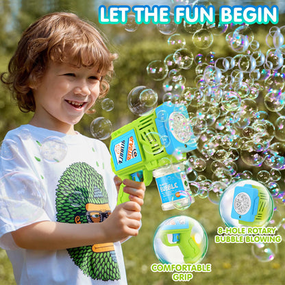 2 Pack Bubble Gun Machine for Kids Outdoor Fun