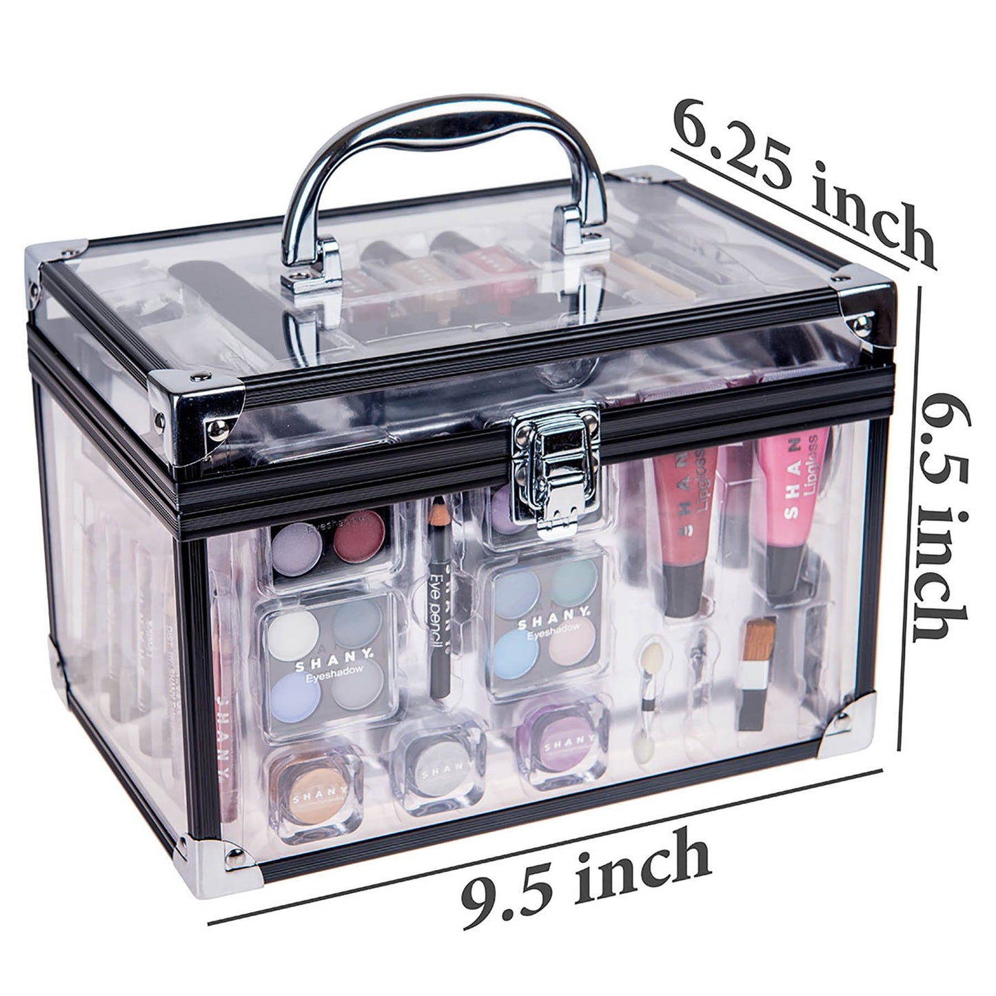 SHANY Makeup Train Case with Eye Palettes & Brushes