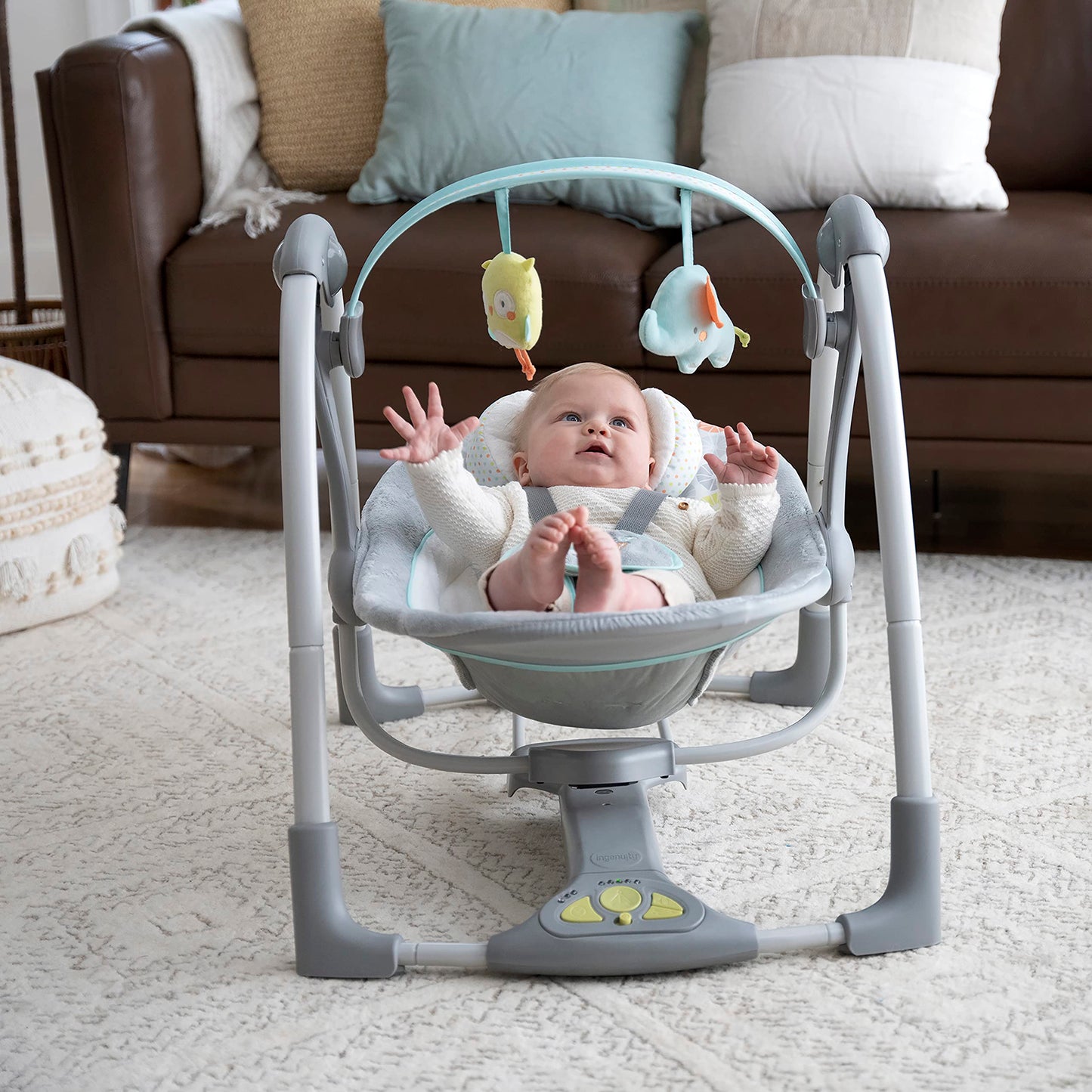 Ingenuity 5-Speed Portable Baby Swing with Toys