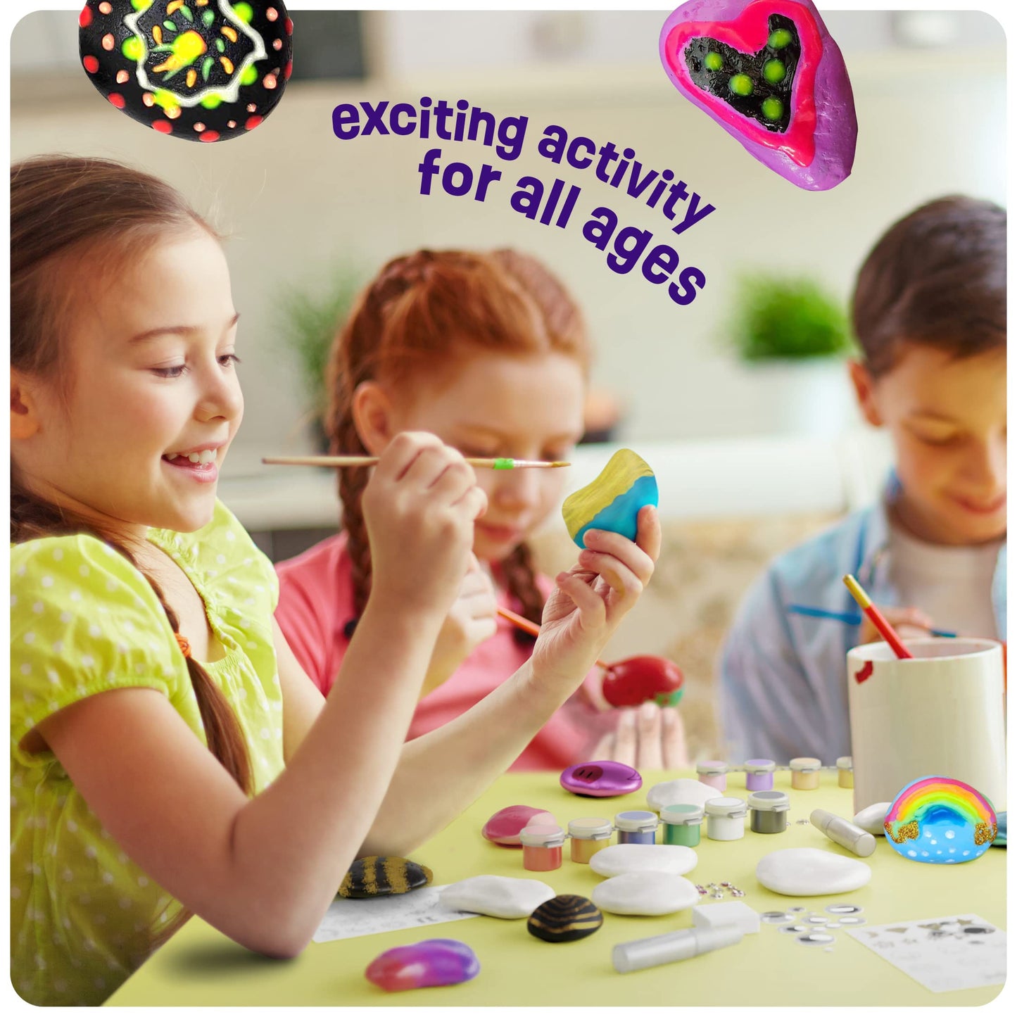 Dan&Darci Rock Painting Kit - Glow in Dark