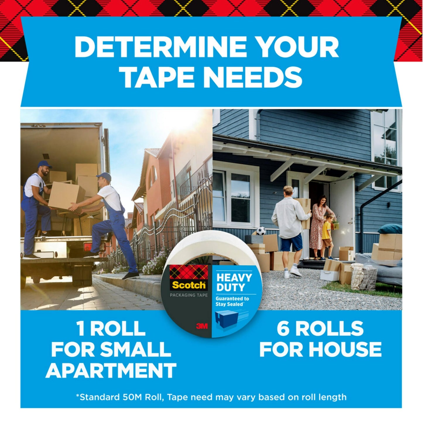 Scotch Heavy Duty Shipping Packing Tape Rolls