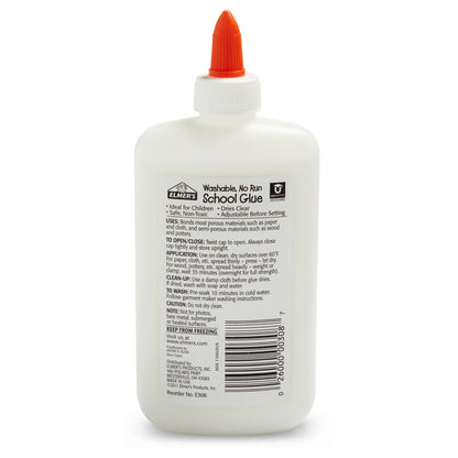 Elmer's 6 Count Washable School Glue for Slime