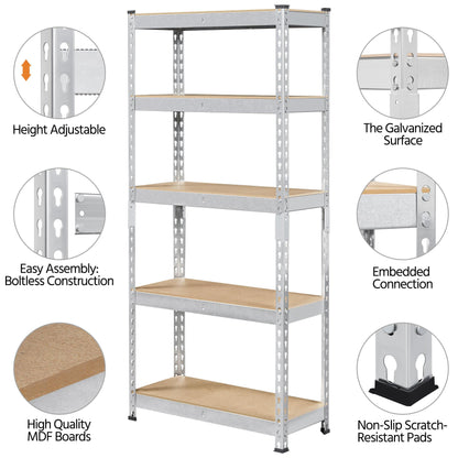 5-Tier Heavy Duty Garage Shelving Unit