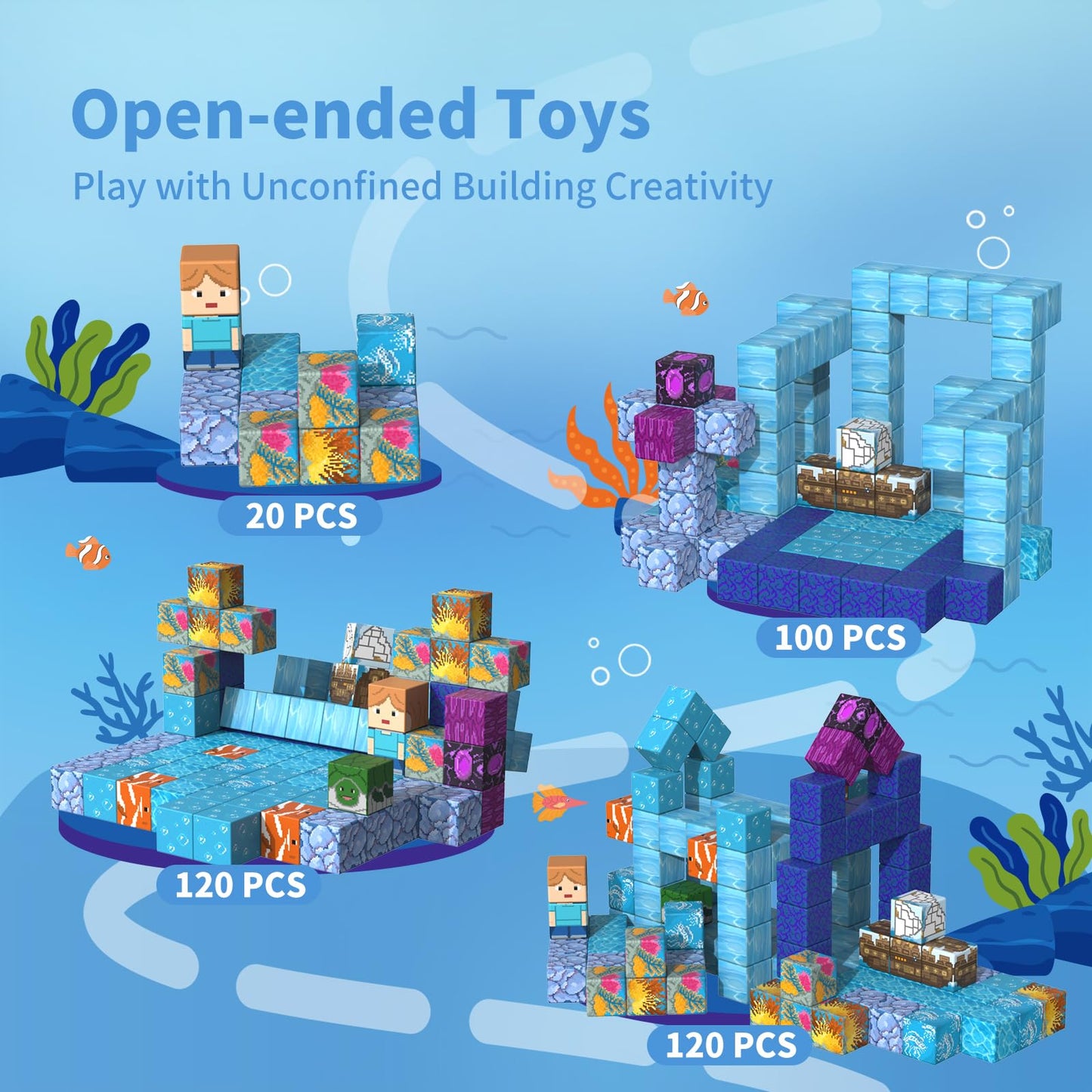 120PCS Magnetic Building Blocks Set for Kids