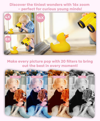 WONNIE 56MP FHD Point & Shoot Camera for Kids