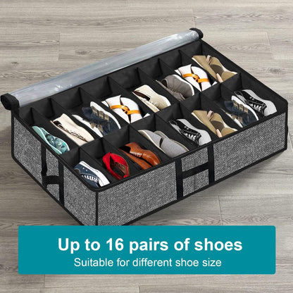 2 Pack Under Bed Shoe Storage Organizer