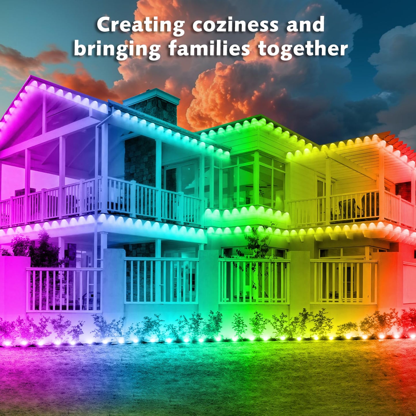 SINLEY 400FT RGB Outdoor Lights with App Control