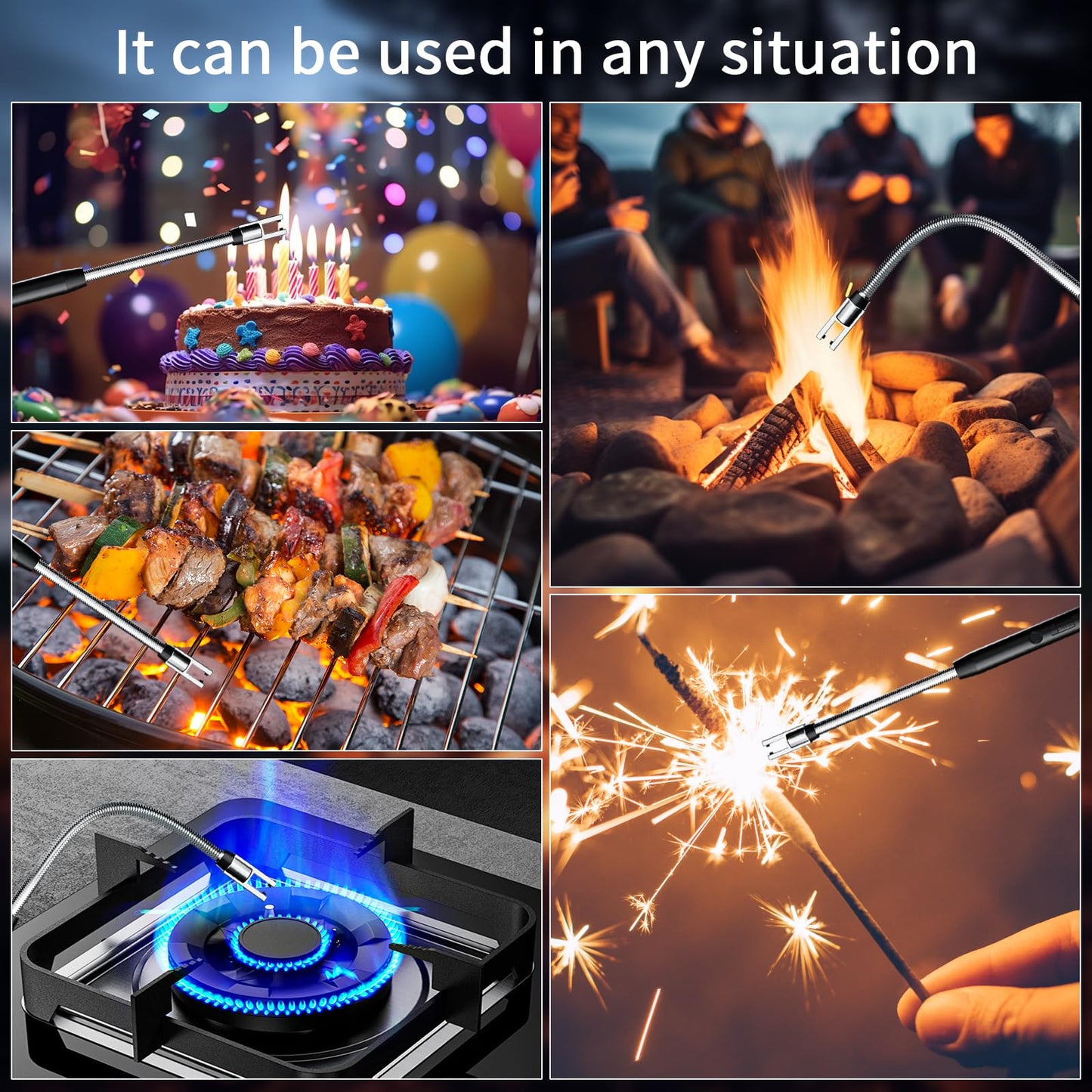 Rechargeable Electric Candle Lighter with Flexible Neck
