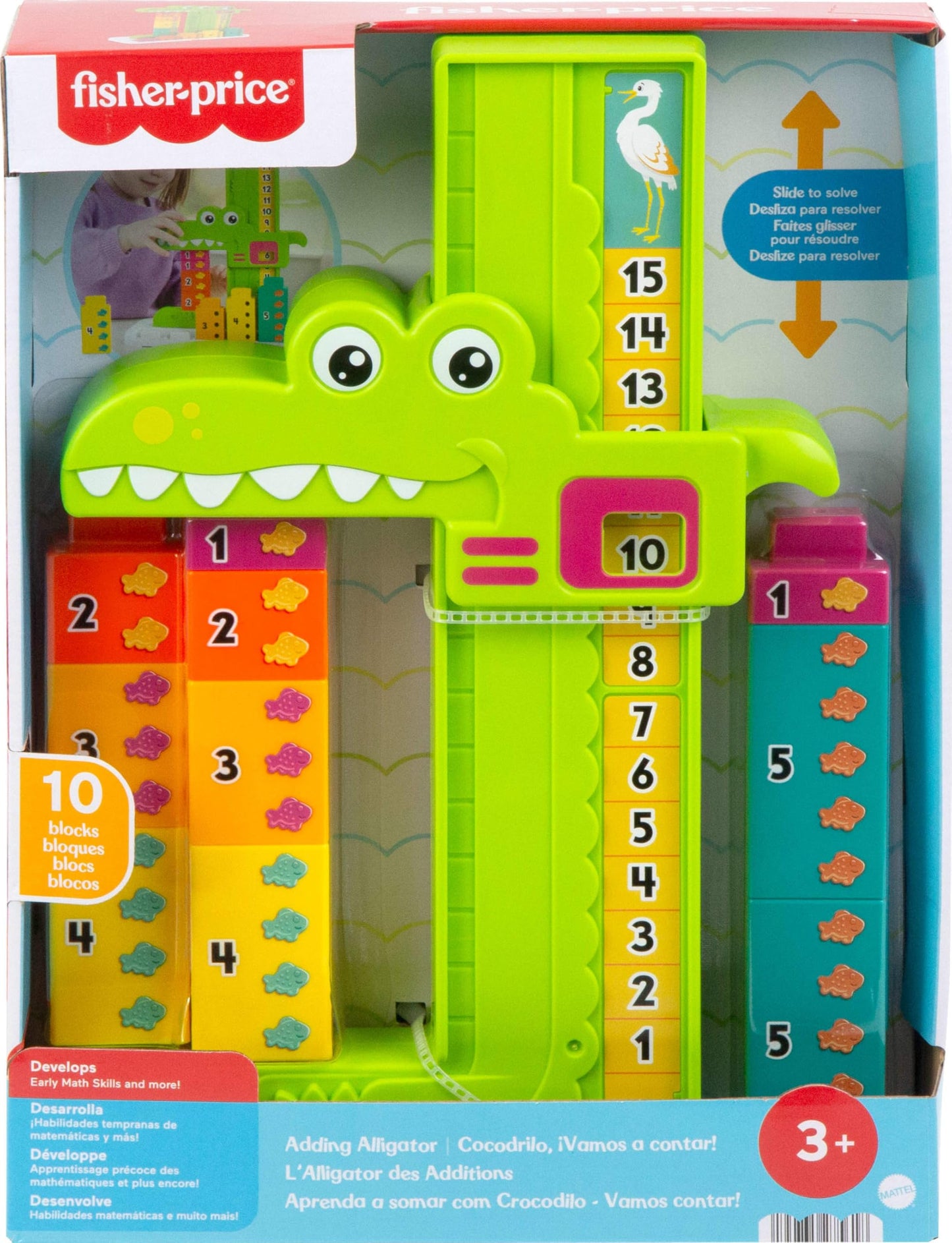 Fisher-Price Counting Alligator Stacking Blocks Toy