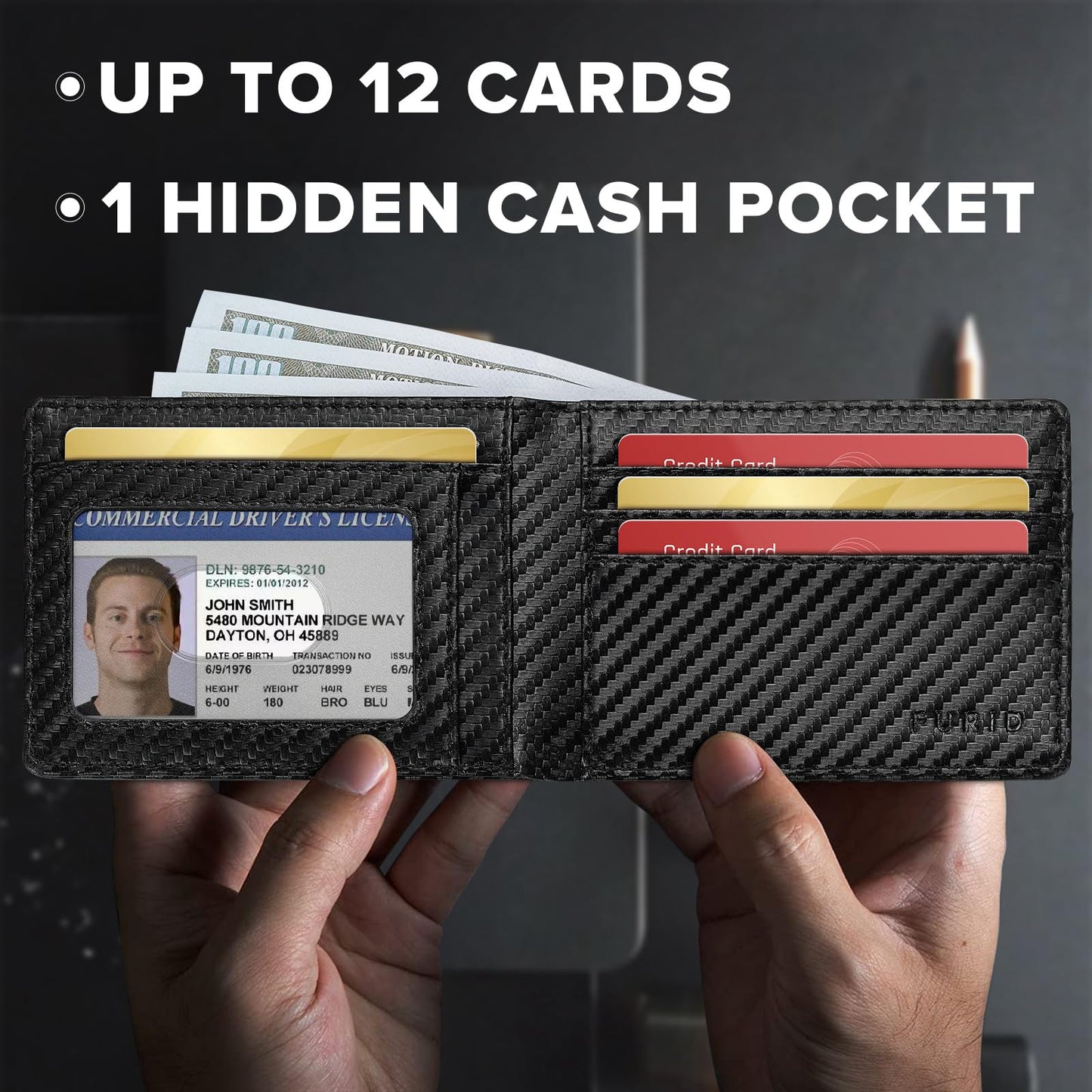 Slim RFID Blocking Airtag Wallet for Men