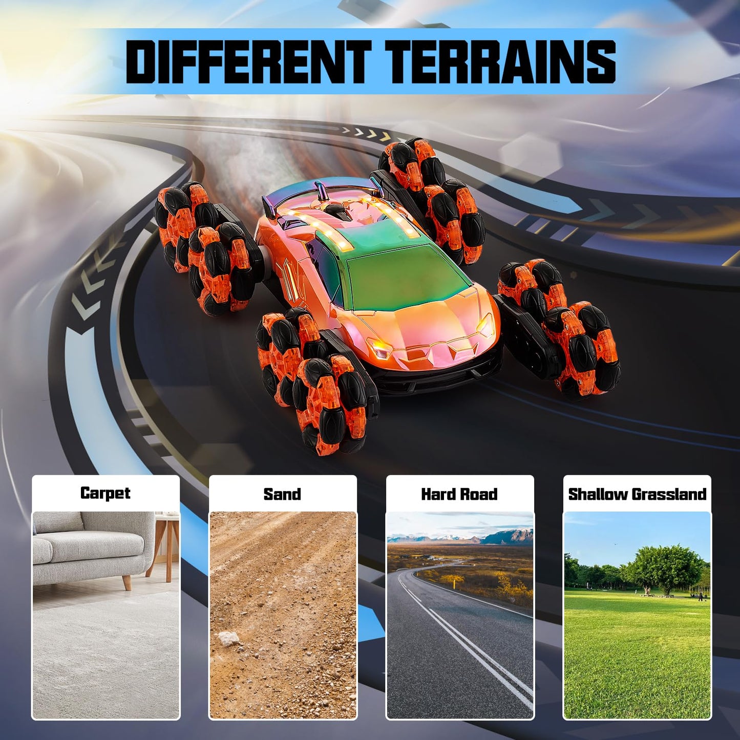 8-Wheel Stunt RC Drift Car with Gesture Control