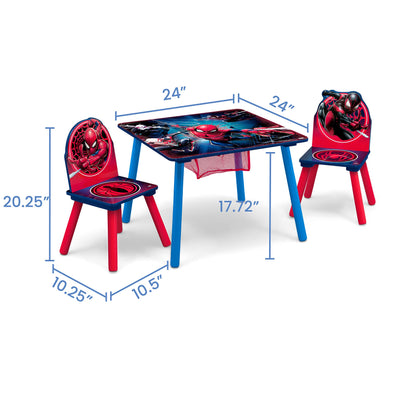 Delta Children Spider-Man Kids Table Set with Chairs