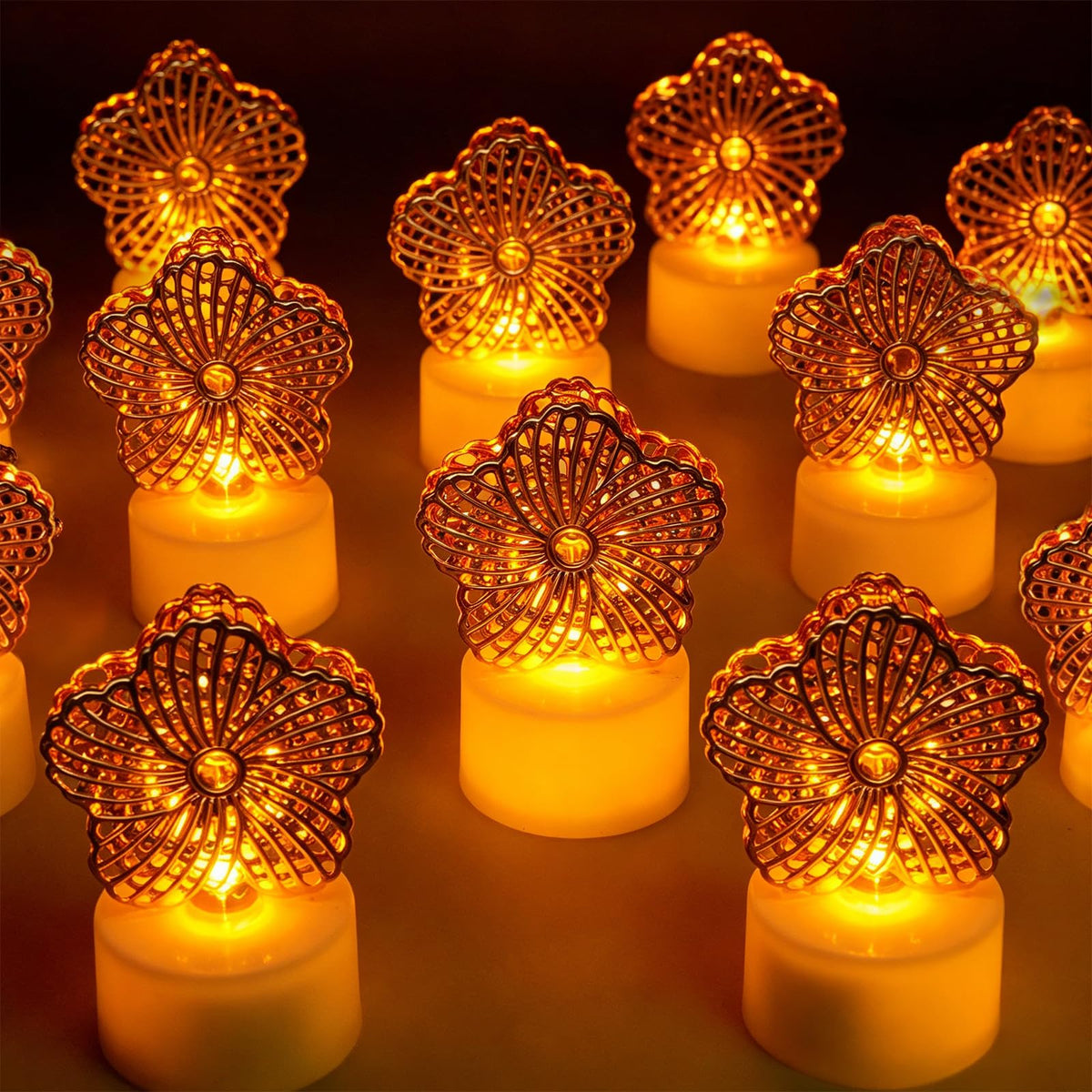 6 Pack LED Flameless Tealight Candles Battery Operated