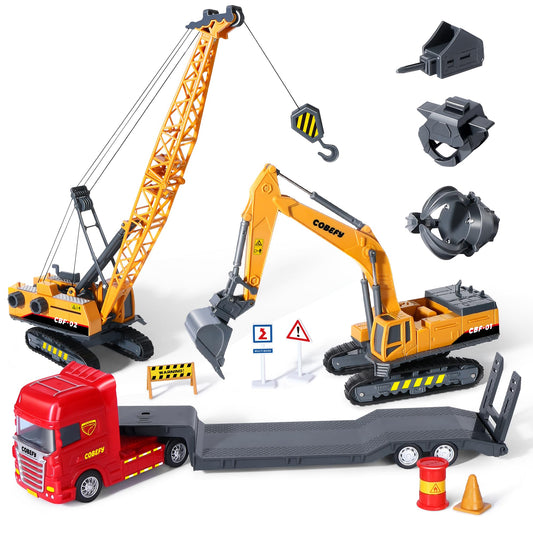 Excavator Crane Construction Toy Trucks for Kids