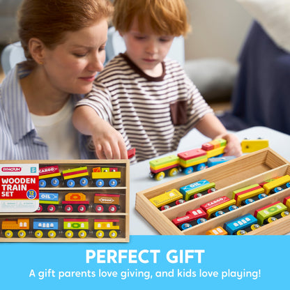 12PCS Montessori Magnetic Train Toy Set for Kids