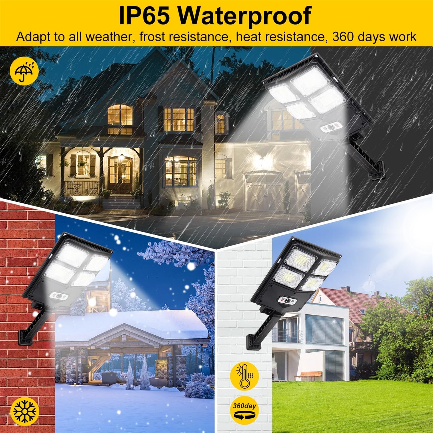 TFKK Solar Motion Sensor Flood Lights, 2PCS