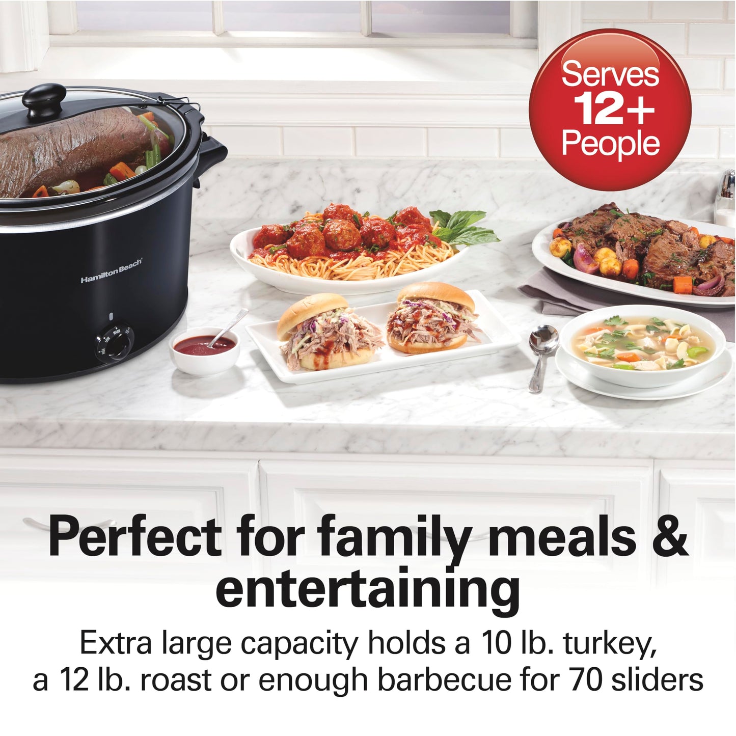 Hamilton Beach 10 Quart Slow Cooker with Lid Lock