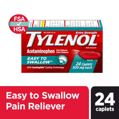 Tylenol Extra Strength Acetaminophen Pain Reliever 24 ct