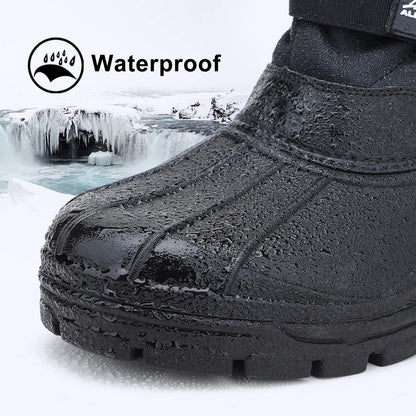 ALEADER Winter Boots for Men, Waterproof Snow Boots Hiking Shoes Black 11 D(M) US