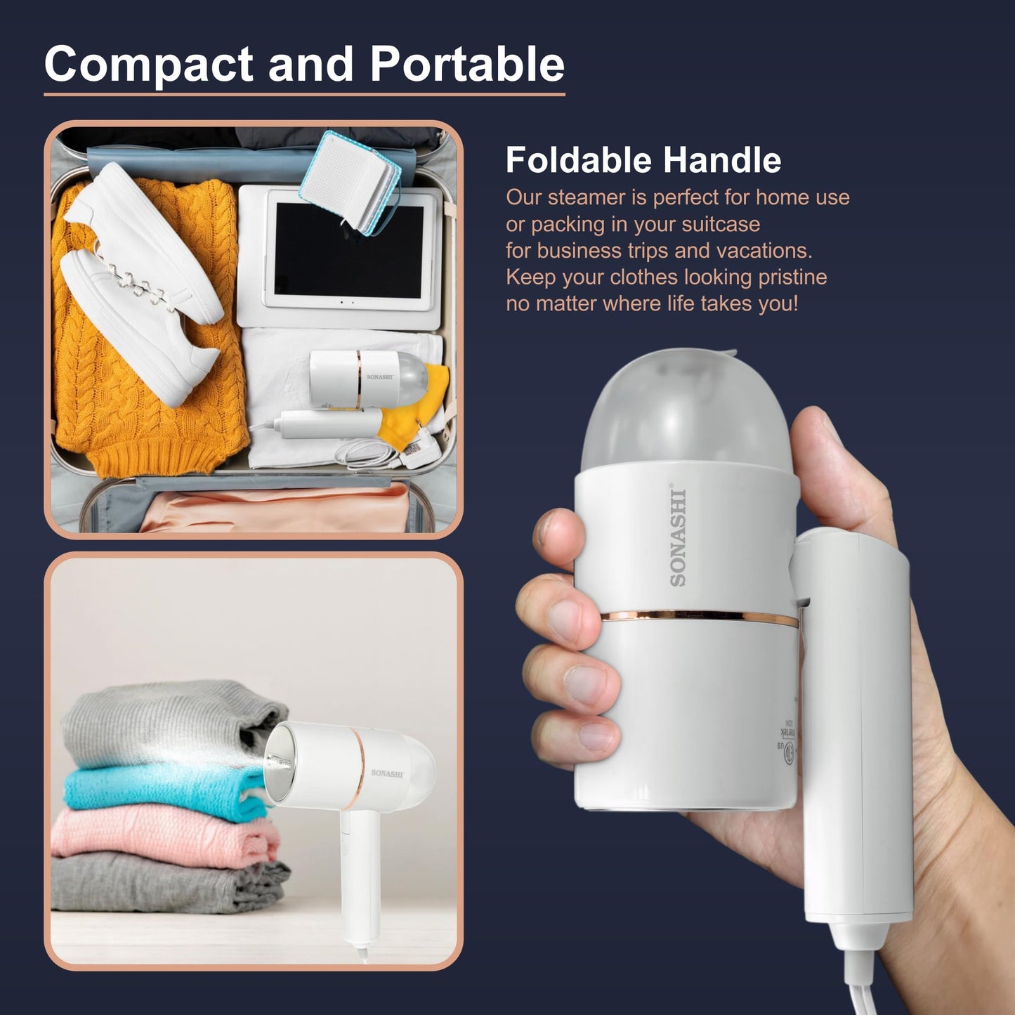 Portable Garment Steamer for Quick Wrinkle Removal