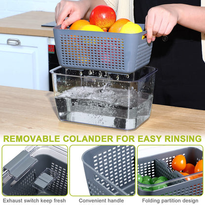Fruit Storage Containers with Lids and Dividers