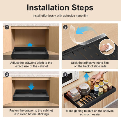 Expandable Pull Out Cabinet Organizer for Kitchen