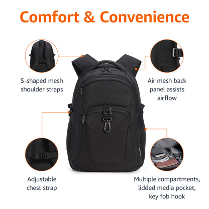 Amazon Basics 15.6" Laptop Travel Backpack