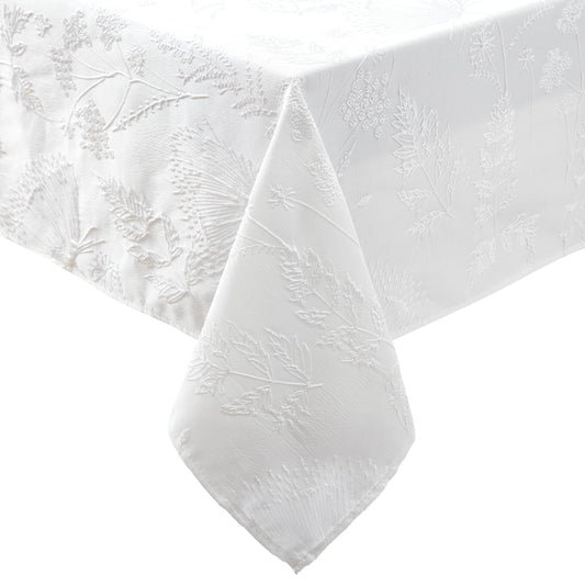 Laura Ashley Embroidered Jacquard Tablecloth, 60" x 102"