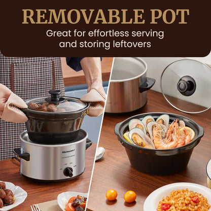 2 Quart Elite Gourmet Electric Slow Cooker