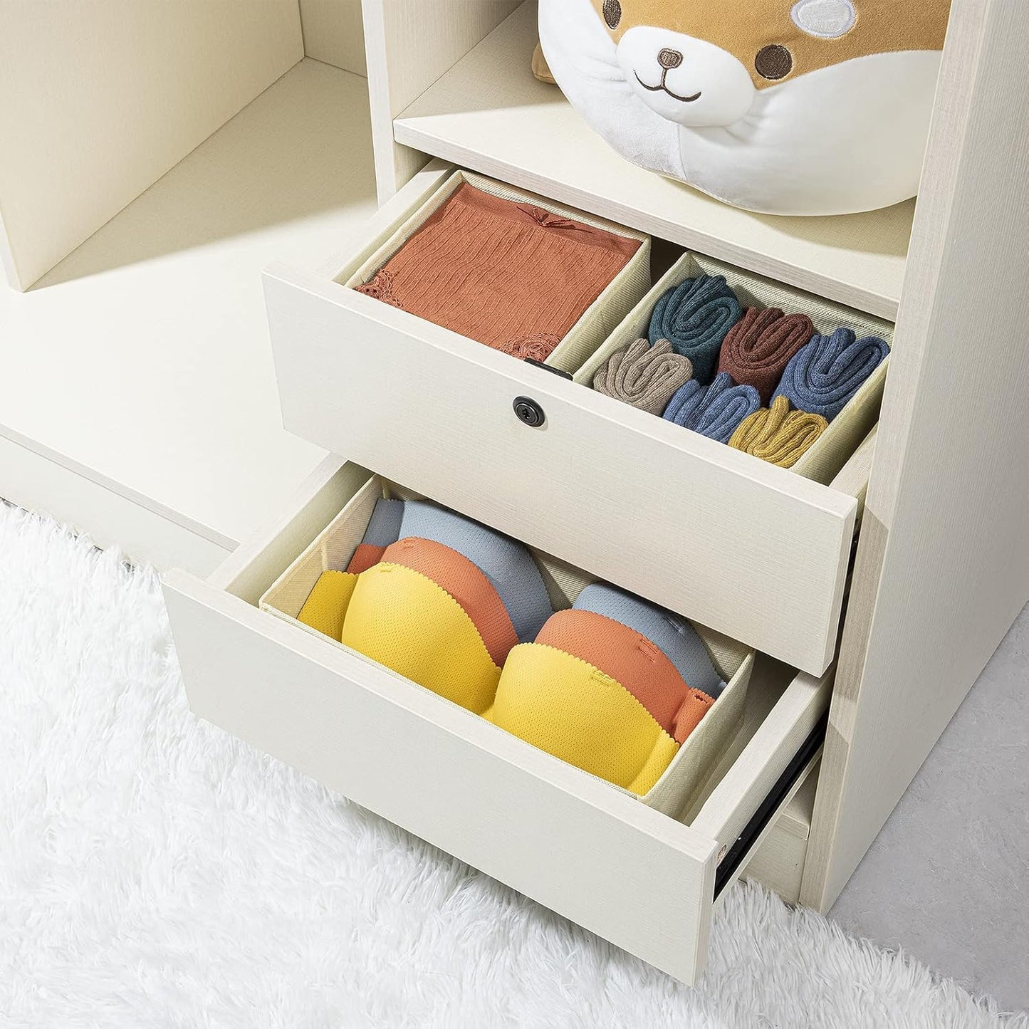 4-Pack Drawer Organizers for Clothing Storage