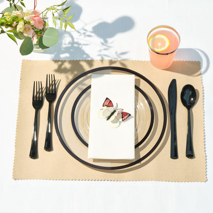 400 Pcs By Madee Heavyweight Elegant Disposable Dinnerware Set