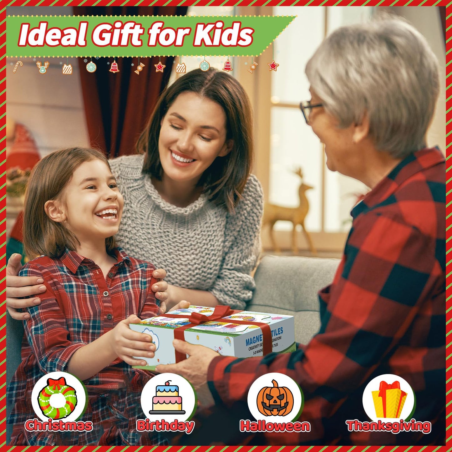 Magnetic Building Blocks for Kids 3-7 Years