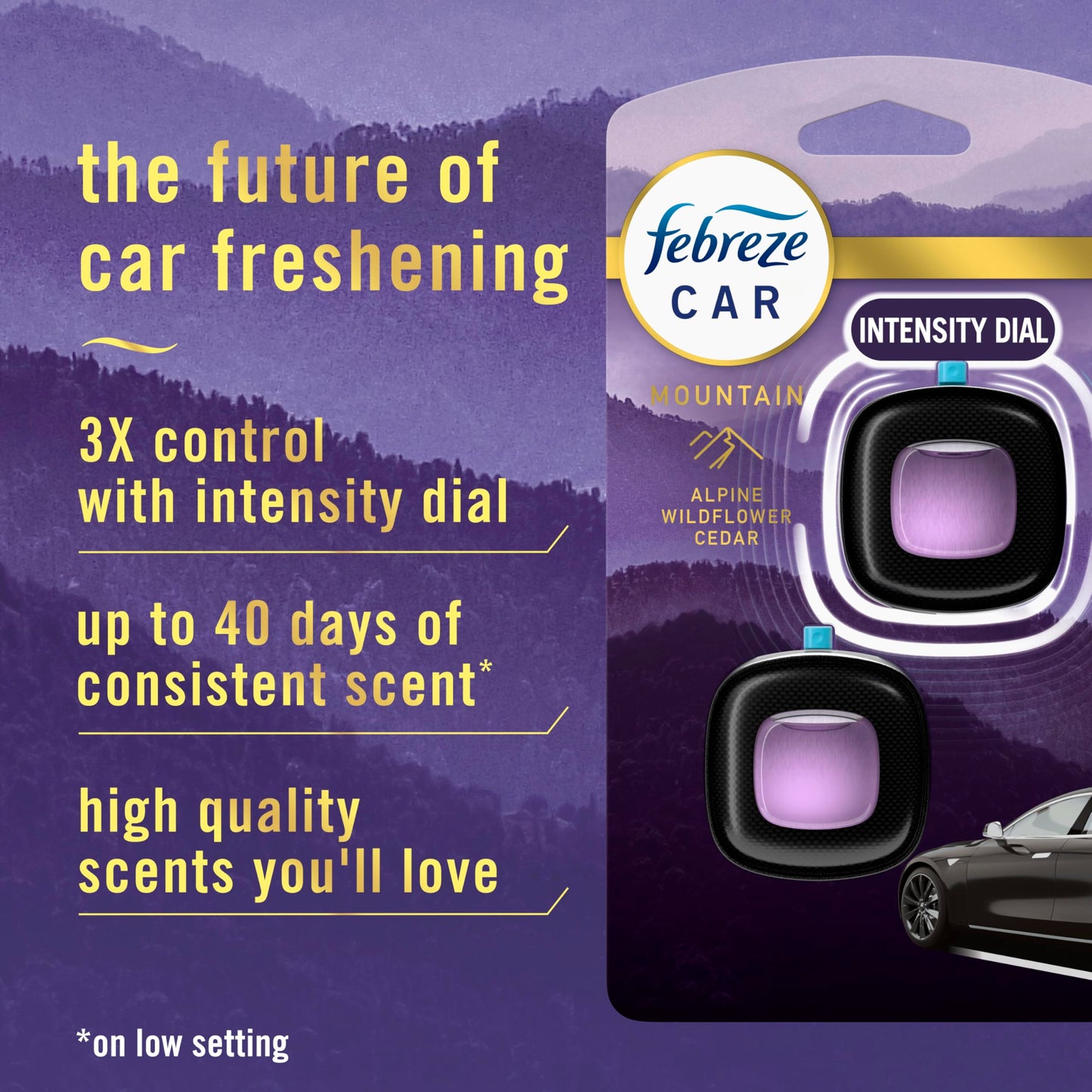 Febreze Car Mountain Scent Air Freshener Vent Clip