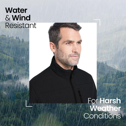 Weatherproof Water Resistant Softshell Jacket for Men