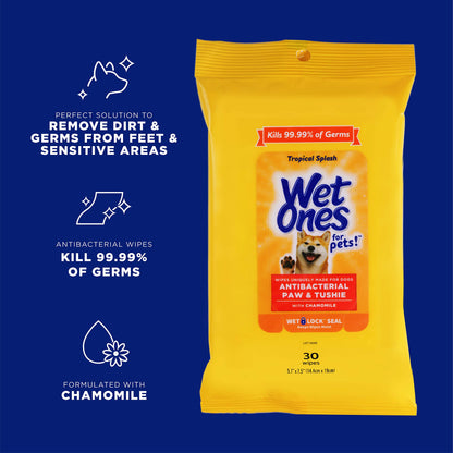 30 Pack Wet Ones Dog Wipes for Grooming