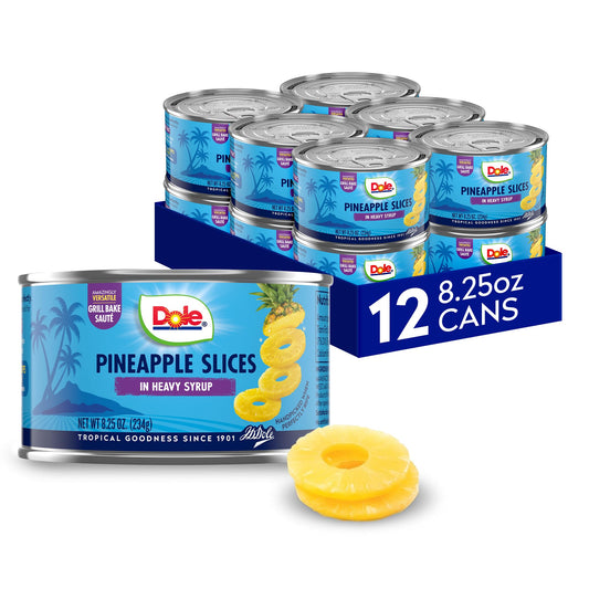 Dole Pineapple Slices in Heavy Syrup, 12 Pack